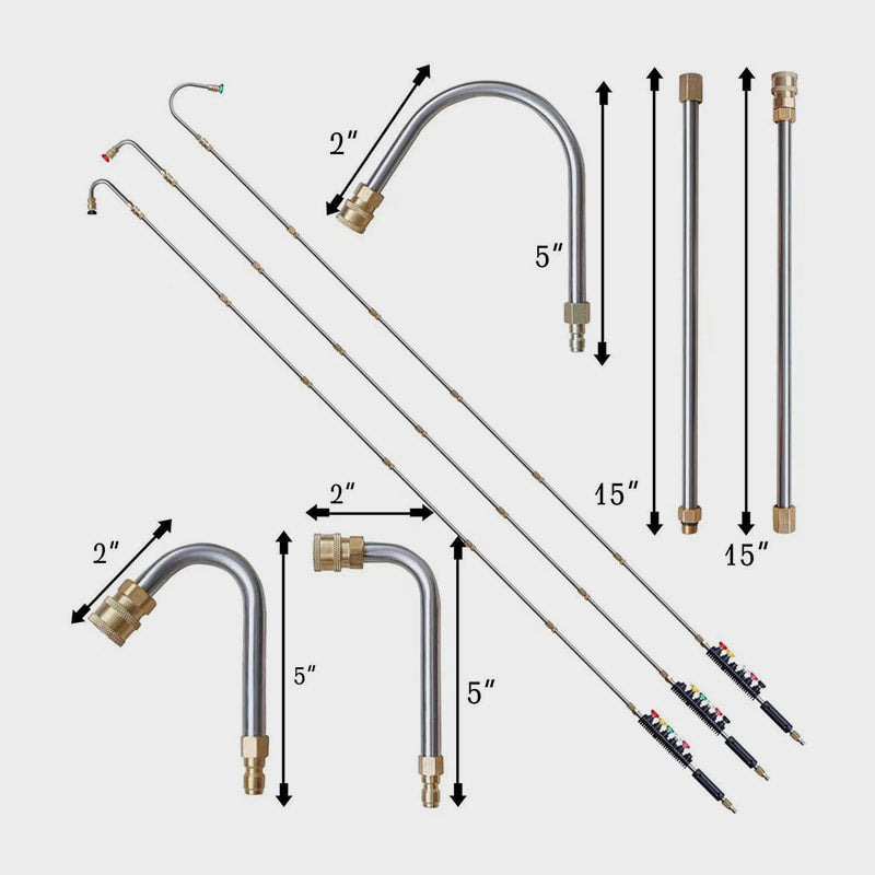 🔥 Varmt salg 🔥 Høyest Høytrykkspyler stang sett med 4000 PSI