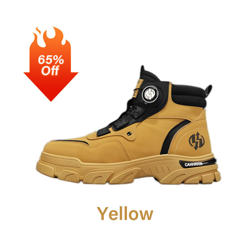 🔥49 % RABATT🔥 Utendørs arbeidssko med svingbar spenne for menn 🔄👞 – Vanntett 💦, sklisikker 🚶‍♂️, komfortabel, pustende 🌬️