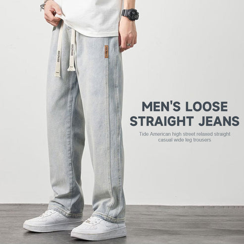 💥VARMT SALG 50 % AVSLAG🎁Herenloose rette jeans