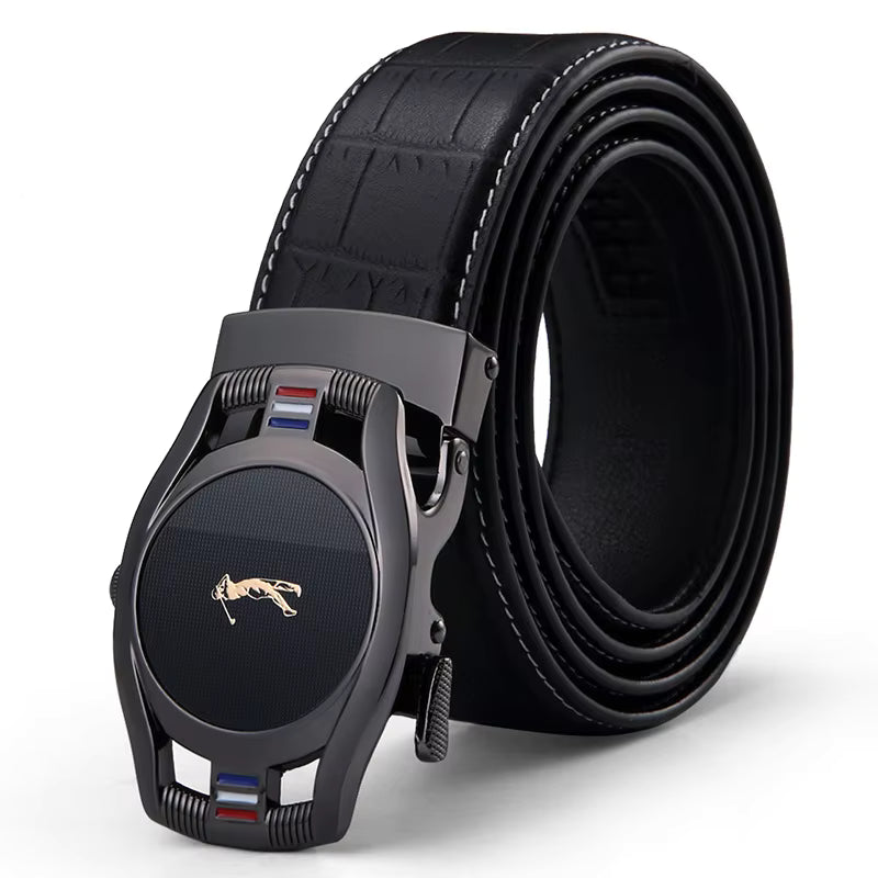 OEM-designet belter i svart skinn fra ku Løsebelter til fritidsbruk Mykt skinnbelte til forretningsbruk for kvinner og menn