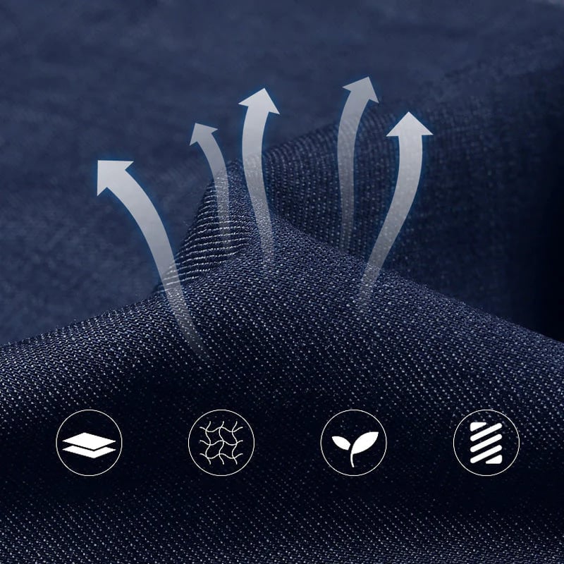 🔥Hot Sales - 50% AVSLAG🔥Herrejeans med høy midje og rett snitt