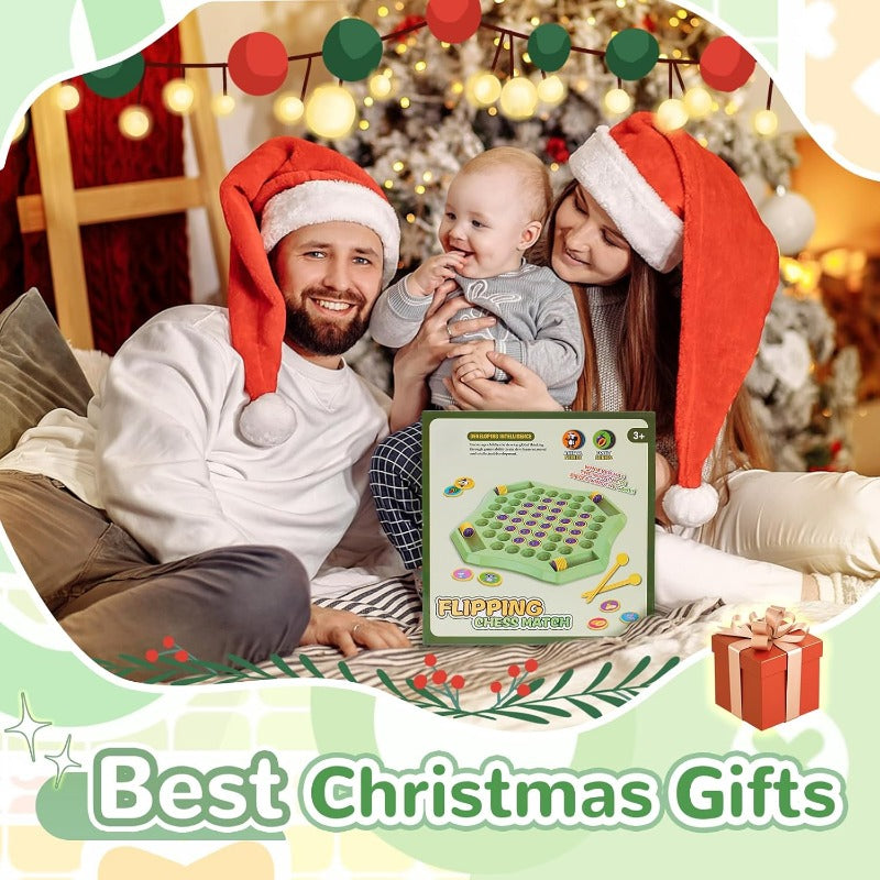 🎁SISTE DAGS KAMPANJE 50 % RABATT!!⏰Flip-Match brettspill for barn – DIY Flip Chess Board for barn
