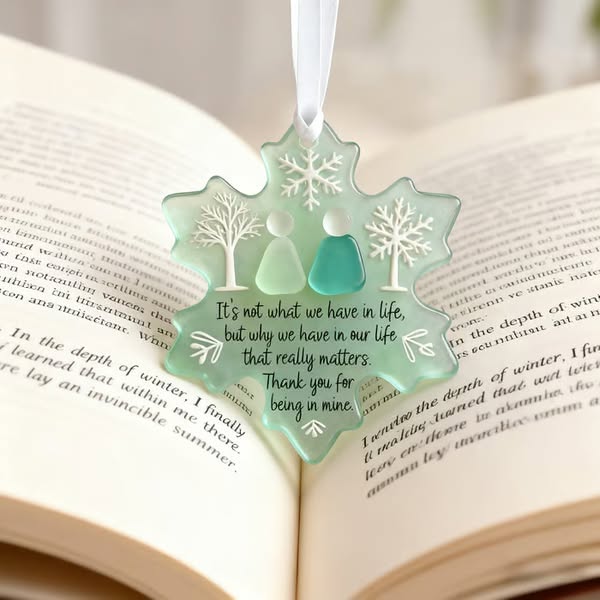 💙Hjerteformet sjøglass-vennskapspynt🌊✨ Formet av naturen og laget for hånd!