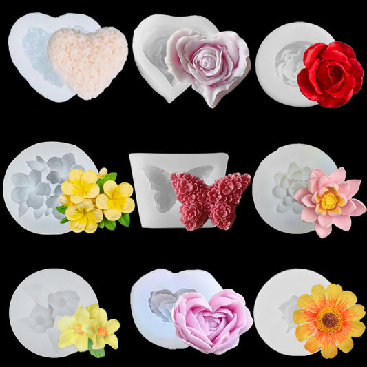 🌸 תבניות מקוריות ליצירת נרות בצורת פרחים בעבודת יד