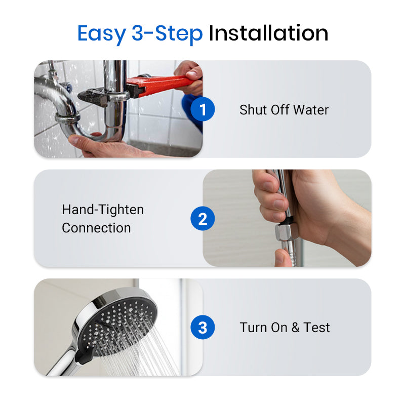 🖤Black Friday-topp!🔥 Høytrykksregndusj med justerbar stråle – 15 cm stort panel og 7 moduser for den ultimate dusjopplevelsen!