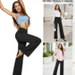 💖Siste dags salg 50% avslag 💷Kvinners høytaljede stretch casual yogabukser med vide ben