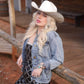 🔥Women's Basic Button Down Denim Jacket