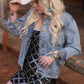 🔥Women's Basic Button Down Denim Jacket