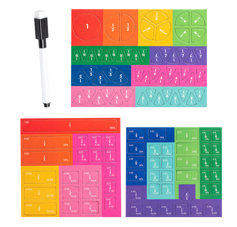 🔥Siste dag salg 50% rabatt🏅Montessori magnetisk bokbrøkpuslespill