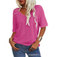 💖2025 Summer Hot Sale 50% OFF👚Ensfarget V-hals-T-skjorte for kvinner