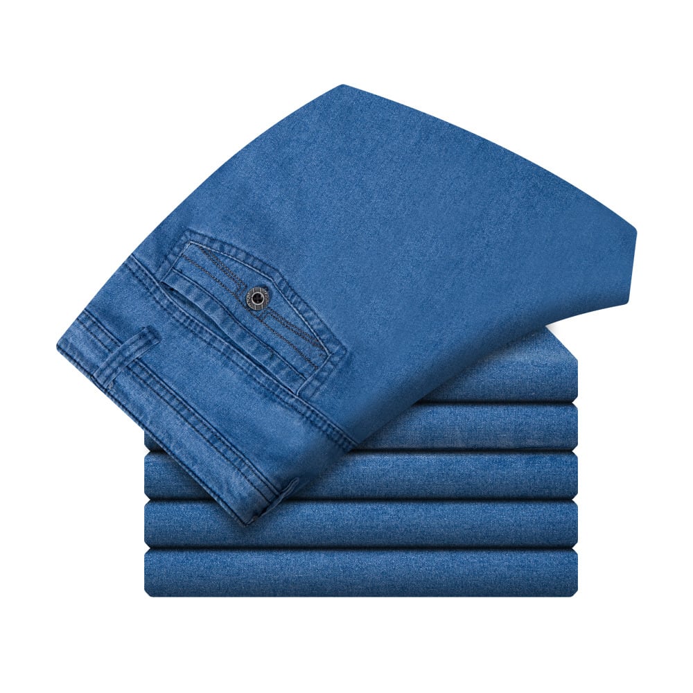 🔥Hot Sales - 50% AVSLAG🔥Herrejeans med høy midje og rett snitt