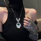 Rhinestone-anheng langt halskjede for kvinner