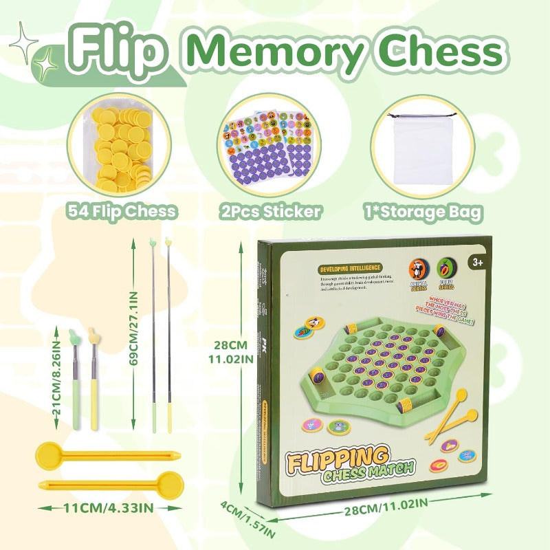 🎁SISTE DAGS KAMPANJE 50 % RABATT!!⏰Flip-Match brettspill for barn – DIY Flip Chess Board for barn