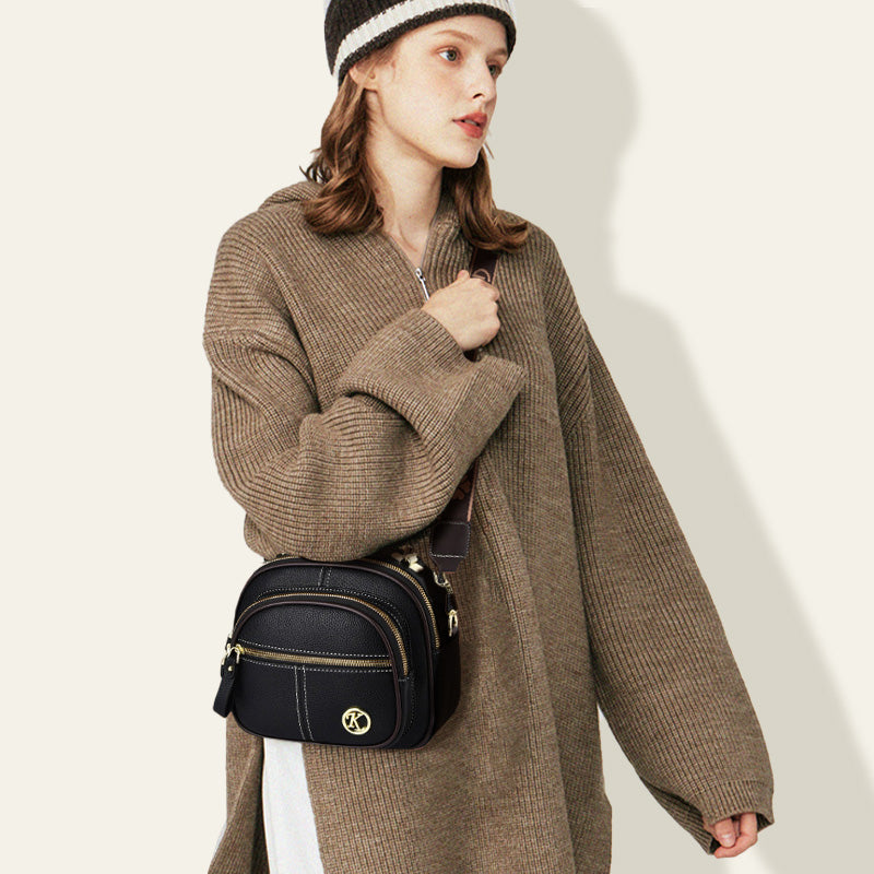 🎁Klassisk multifunksjonell crossbody-veske i PU-skinn