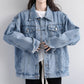 🔥Women's Basic Button Down Denim Jacket
