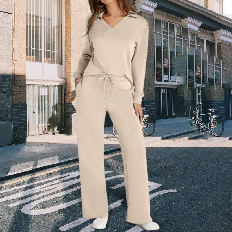 ❤️‍🔥50% rabatt🔥 Moderne og avslappet to-delt langermet sett for kvinner 🌟👗