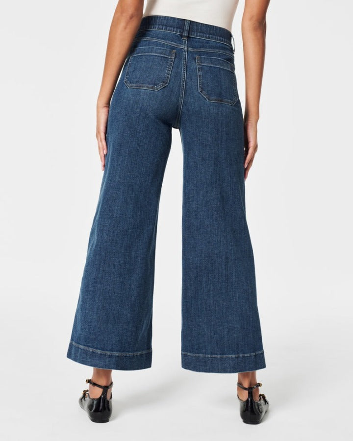 👖Jeans med høy midje og vide ben