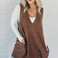 💕Sesongens begrensede tilbud 50% avslag💕Løs passform V-hals lomme Cardigan Tank Top for damer