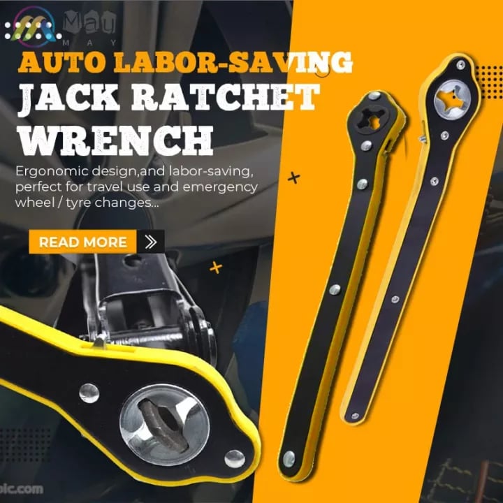 🔥Hot Sale 50% AVSLAG🔧🛞Automatisk arbeidsbesparende jekkratchetnøkkel