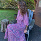 🌸Sommerspesialtilbud🌸Elegant maxi-kjole med puffermmer og blomstermønster i boho-stil for kvinner