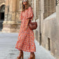 🌸Sommerspesialtilbud🌸Elegant maxi-kjole med puffermmer og blomstermønster i boho-stil for kvinner