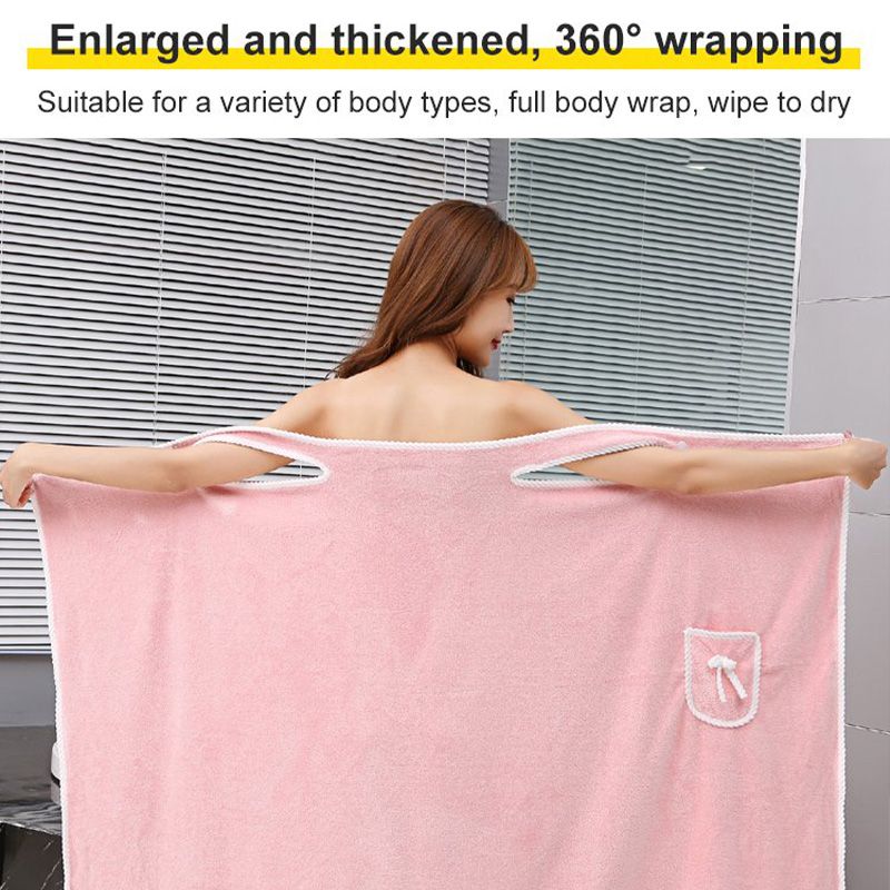 🔥SISTE DAG 50 % RABATT🔥Ensfarget korallfarget fleecebadekåpe for kvinner