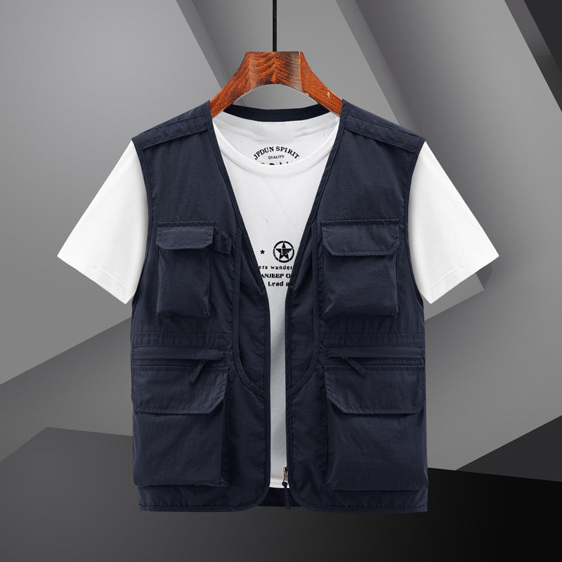 🔥Lett, pustende multilommevest for men🔥Utendørs for menn