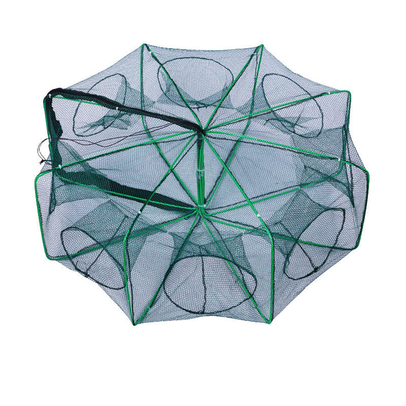 🐟Automatisk sammenleggbart, forsterket fiskefellenett