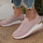 Rhinestone Slip-on Casual Mesh Fabric Sneakers For Wome