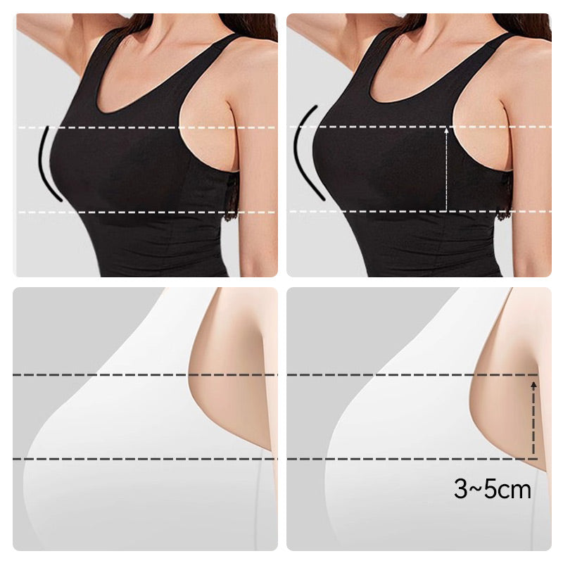 Usynlige pads for brystløft