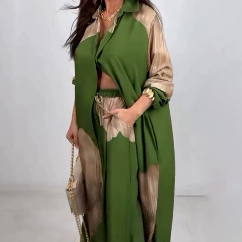 Sett med lang skjorte og bukser med snøring