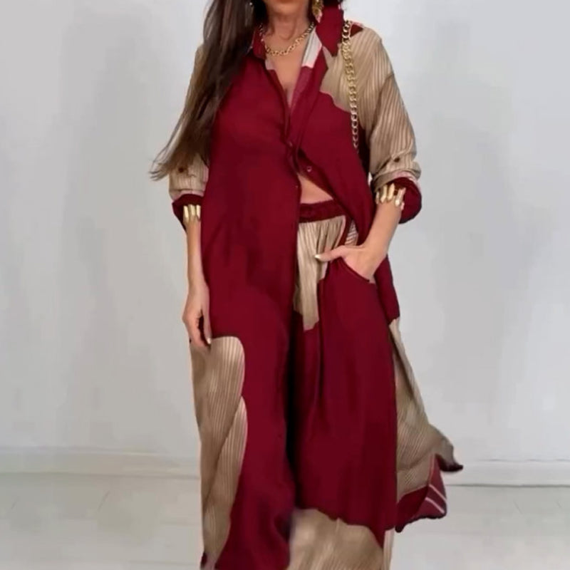 Sett med lang skjorte og bukser med snøring