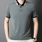 Kortermet Stretch Ice Silk T-skjorte med oppbrett for me