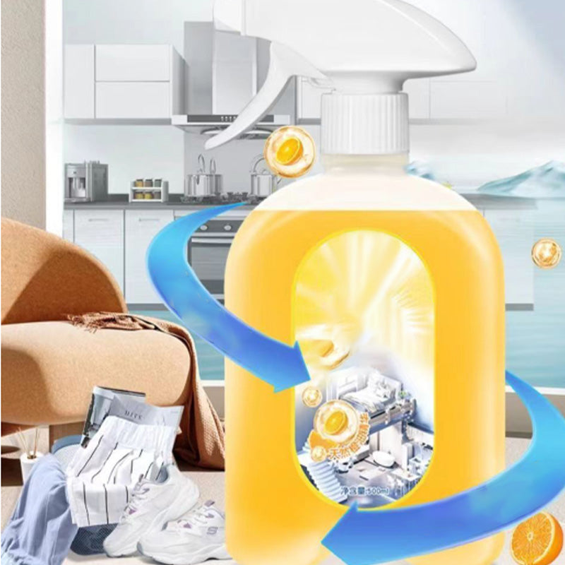 Multifunksjonell rengjøringsspray med naturlig appelsinoljeekstrakt