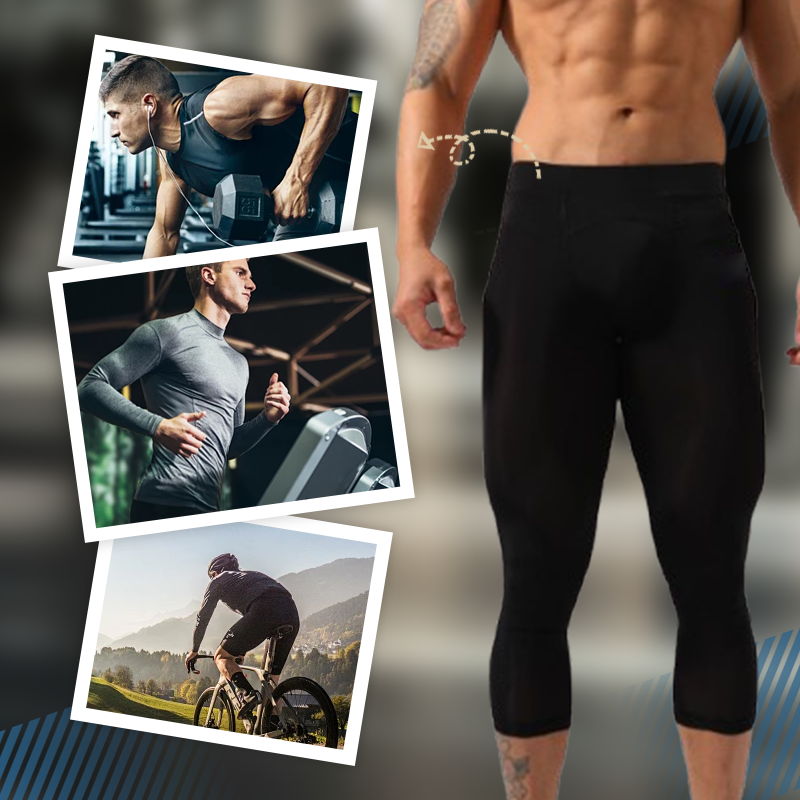💪Lette, elastiske kompresjonstrøyer for menn Pants🏃‍