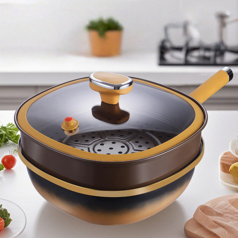 🍳[Titanium Extreme Non-Stick Frying Pan] Revolusjon i kjøkkenet, enkel matlaging uten oljerøyk!