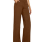 💖Siste dags salg 50% avslag 💷Kvinners høytaljede stretch casual yogabukser med vide ben