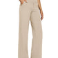 💖Siste dags salg 50% avslag 💷Kvinners høytaljede stretch casual yogabukser med vide ben