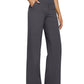 💖Siste dags salg 50% avslag 💷Kvinners høytaljede stretch casual yogabukser med vide ben