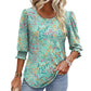 🌞HOT SUMMER SALE 50% OFF -Dameskjorte med mansjett og syvkvart ermer, formell og uformell