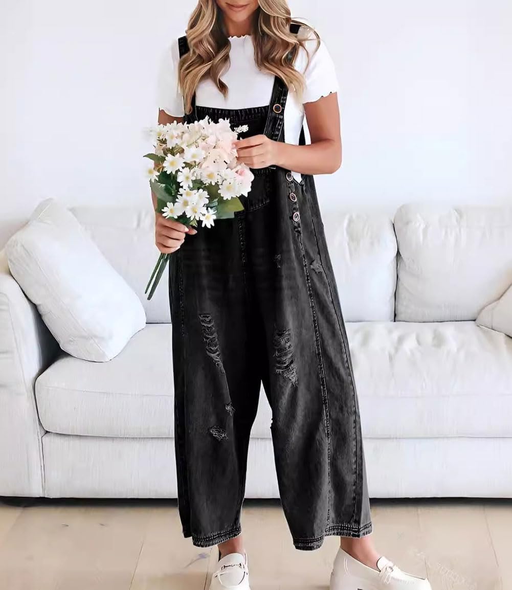 🔥Få 50 % rabatt i en begrenset periode 💕 Søt, uformell jumpsuit med knapper