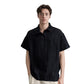 Men's Casual Textured Lapel Short Sleeve