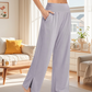 💕Ny 50% rabatt Hot Sale💕Dame Fritidsbukser med Høy midje og Vide Ben
