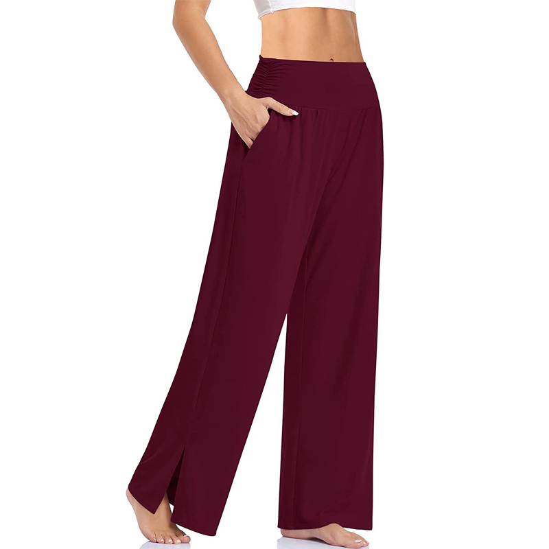💕Ny 50% rabatt Hot Sale💕Dame Fritidsbukser med Høy midje og Vide Ben