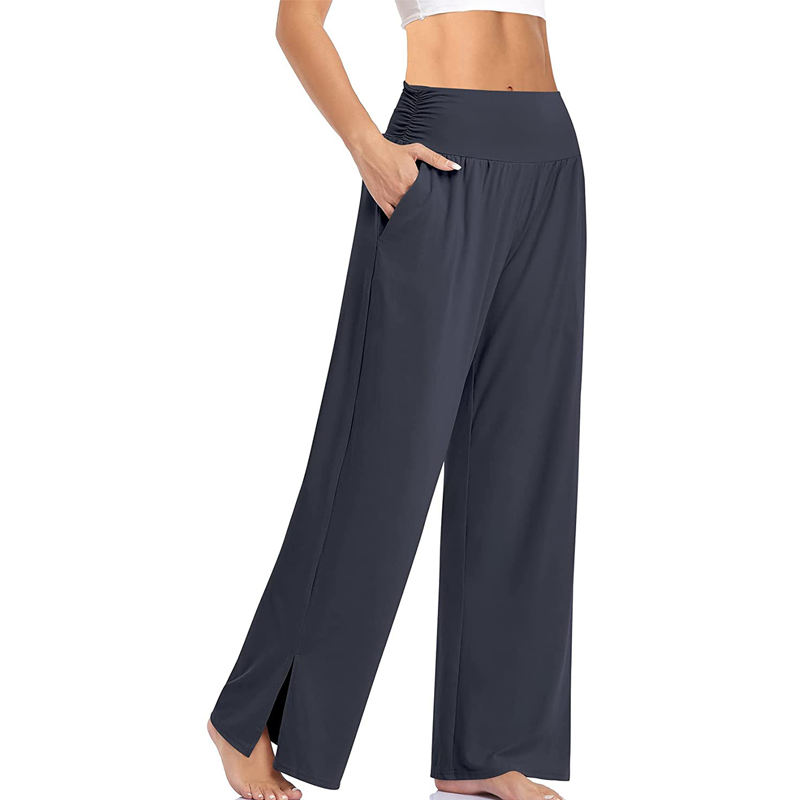 💕Ny 50% rabatt Hot Sale💕Dame Fritidsbukser med Høy midje og Vide Ben