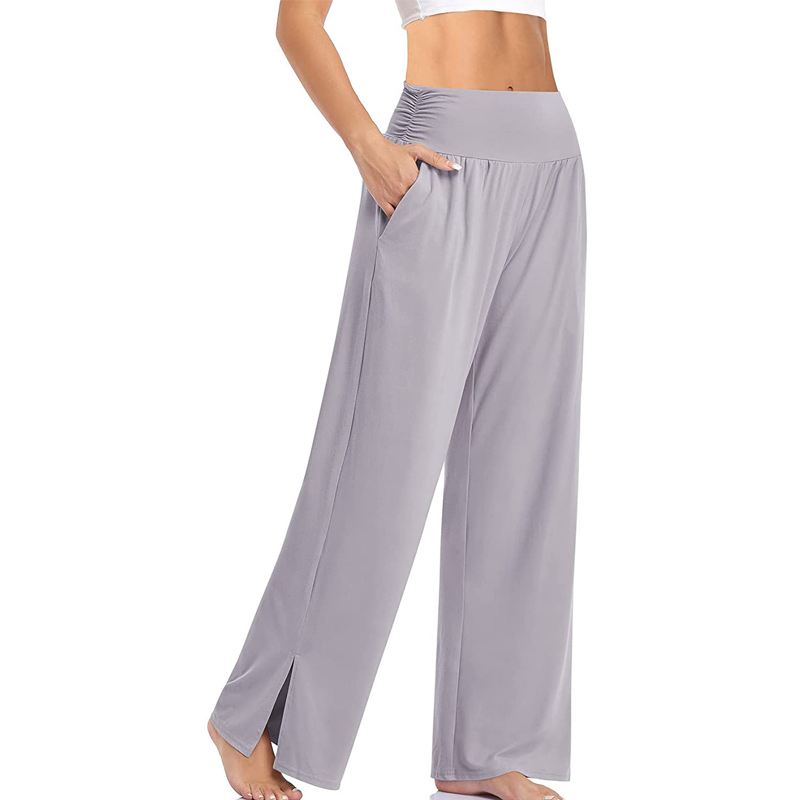 💕Ny 50% rabatt Hot Sale💕Dame Fritidsbukser med Høy midje og Vide Ben