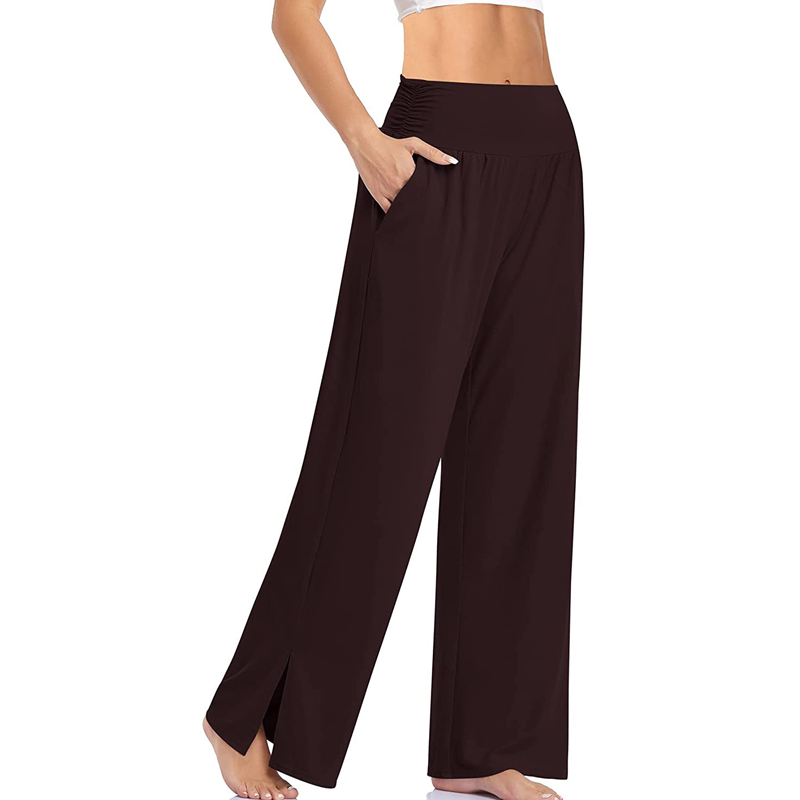 💕Ny 50% rabatt Hot Sale💕Dame Fritidsbukser med Høy midje og Vide Ben