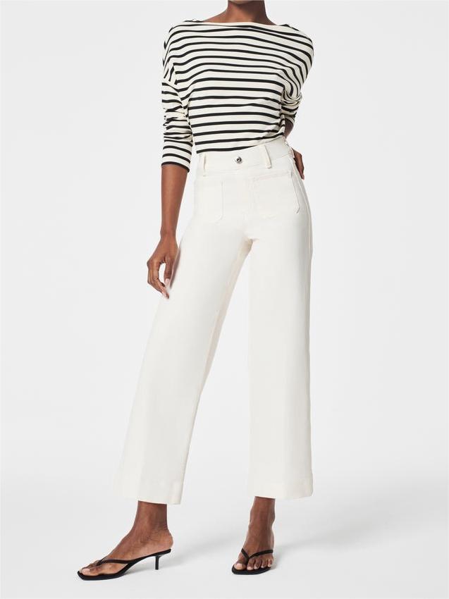 👖Jeans med høy midje og vide ben