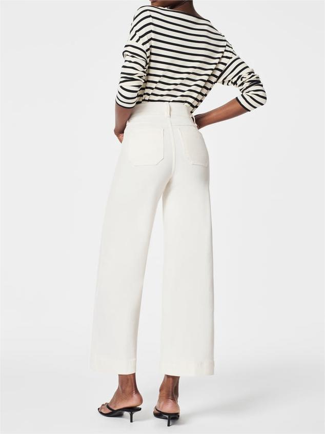 👖Jeans med høy midje og vide ben