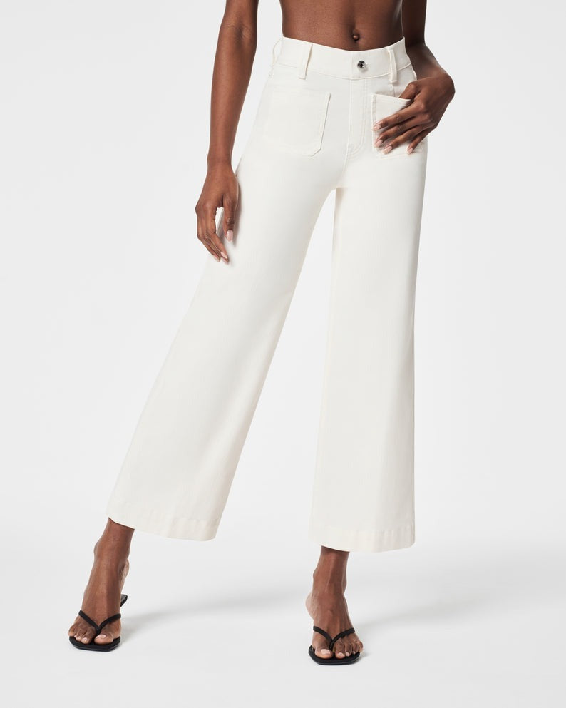 👖Jeans med høy midje og vide ben